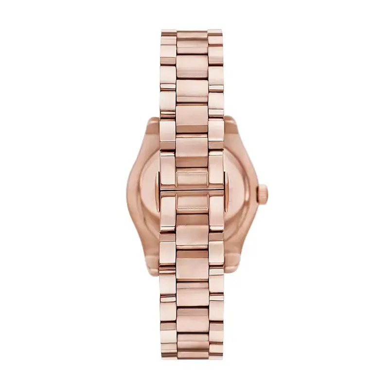 Emporio Armani Federica Green Dial Rose Gold Ladies Watch- AR11639